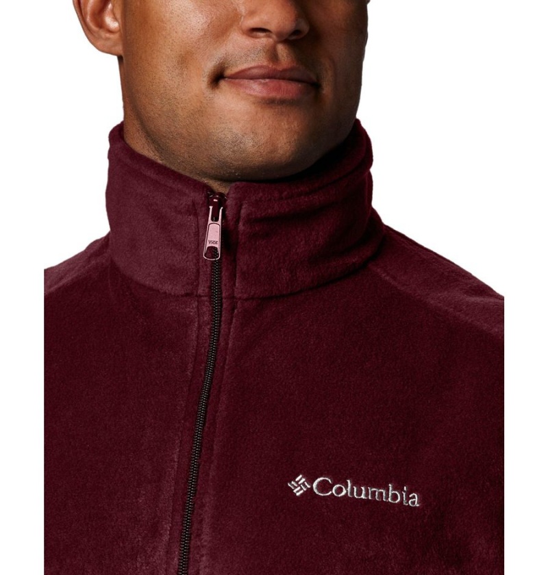 Columbia Steens Mountain Fleece Men's Vest Burgundy | BXIHSJ-103