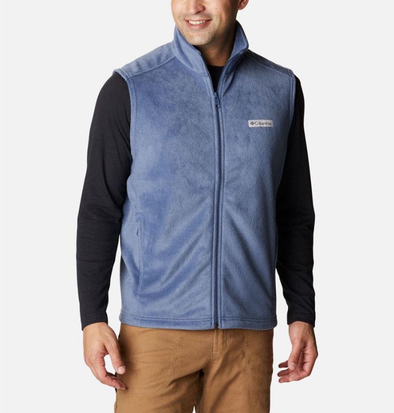 Columbia Steens Mountain Fleece Men\'s Vest Blue | LJQZDW-471