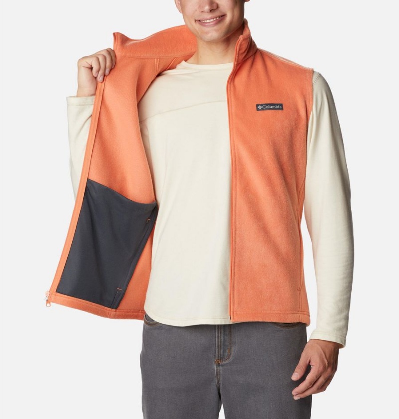 Columbia Steens Mountain Fleece Men's Vest Orange | KPSOLX-685