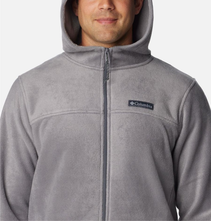 Columbia Steens Mountain Full Zip Hoodie Men's Fleece Jacket Grey | CZPEBQ-872