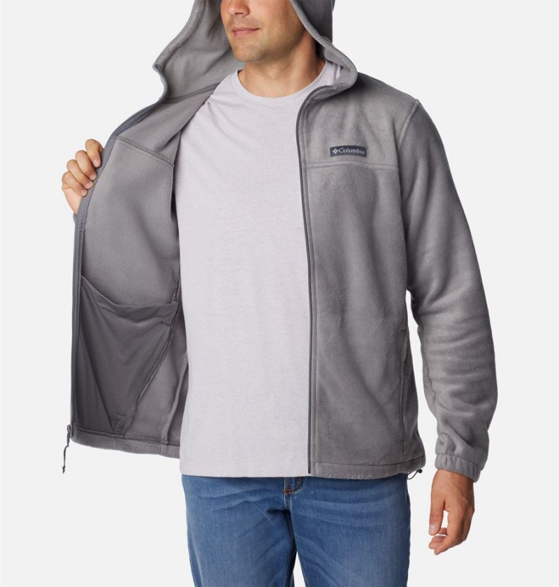 Columbia Steens Mountain Full Zip Hoodie Men's Fleece Jacket Grey | CZPEBQ-872