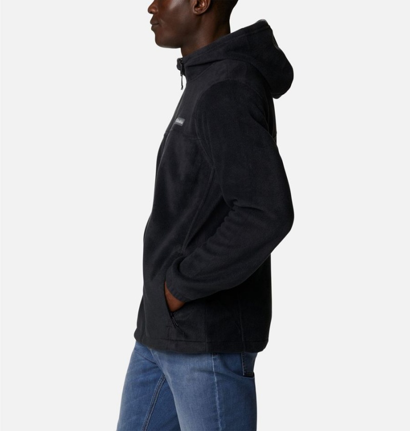 Columbia Steens Mountain Full Zip Hoodie Men's Fleece Jacket Black | IRADGK-031