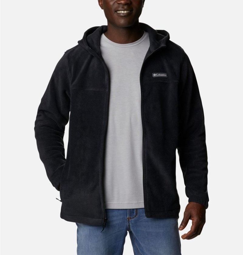 Columbia Steens Mountain Full Zip Hoodie Men's Fleece Jacket Black | IRADGK-031