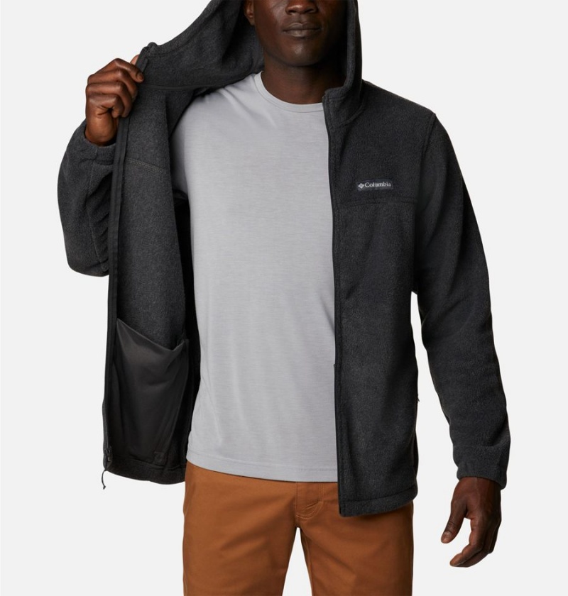 Columbia Steens Mountain Full Zip Hoodie Men's Fleece Jacket Grey | XLEOHI-659
