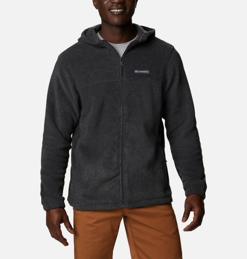 Columbia Steens Mountain Full Zip Hoodie Men's Fleece Jacket Grey | XLEOHI-659