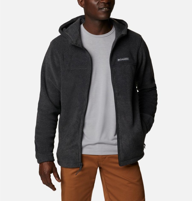 Columbia Steens Mountain Full Zip Hoodie Men\'s Fleece Jacket Grey | XLEOHI-659