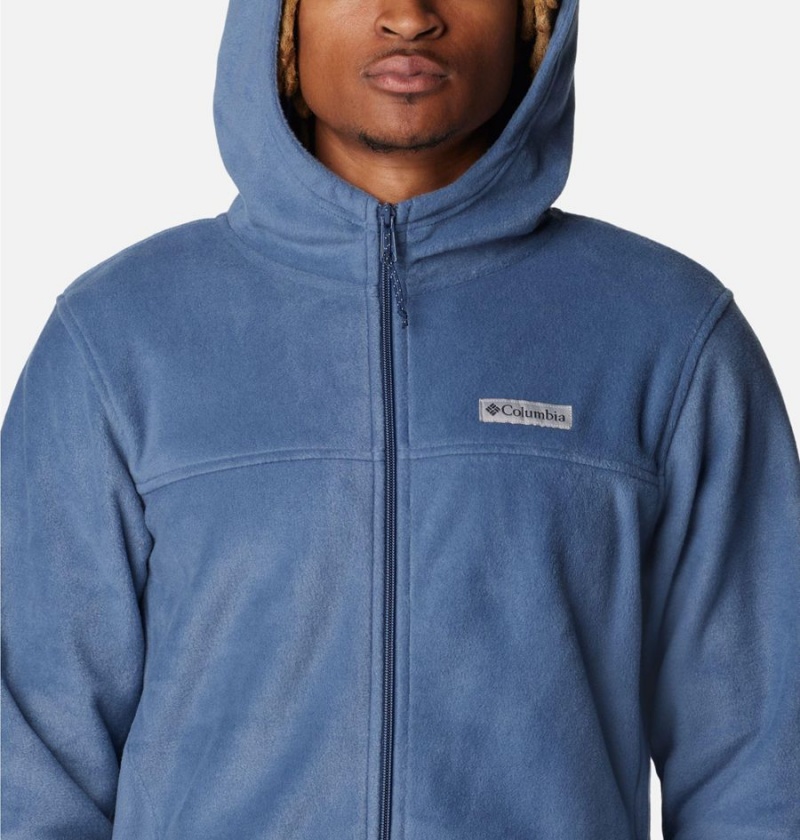 Columbia Steens Mountain Full Zip Hoodie Men's Fleece Jacket Blue | BMQFHC-871