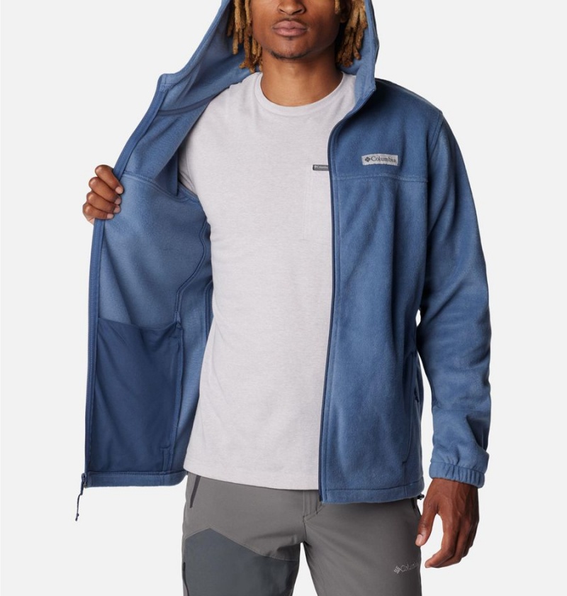 Columbia Steens Mountain Full Zip Hoodie Men's Fleece Jacket Blue | BMQFHC-871