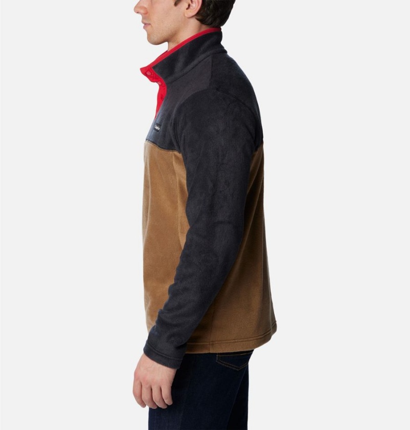 Columbia Steens Mountain Half Snap Fleece Men's Pullover Brown | CZELMJ-985