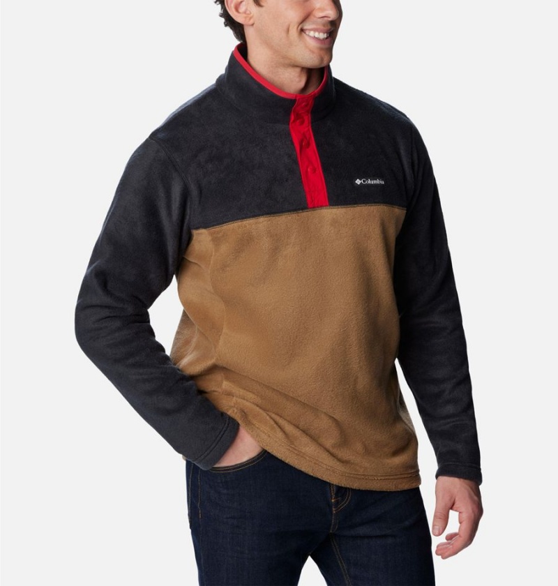 Columbia Steens Mountain Half Snap Fleece Men's Pullover Brown | CZELMJ-985