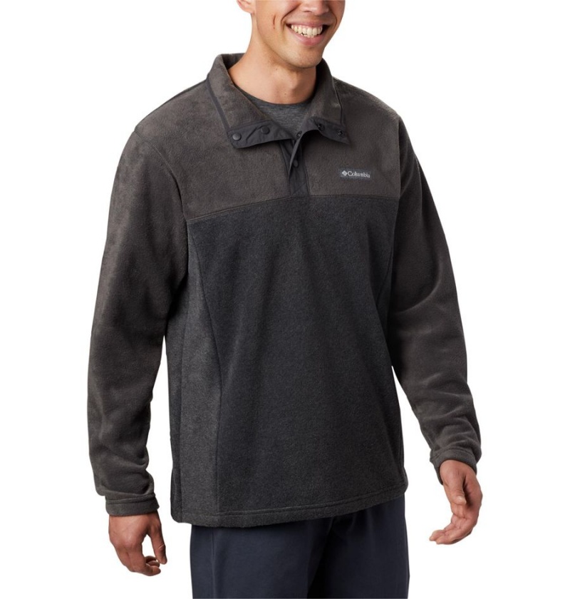 Columbia Steens Mountain Half Snap Fleece Men's Pullover Grey | ZPWTIM-465