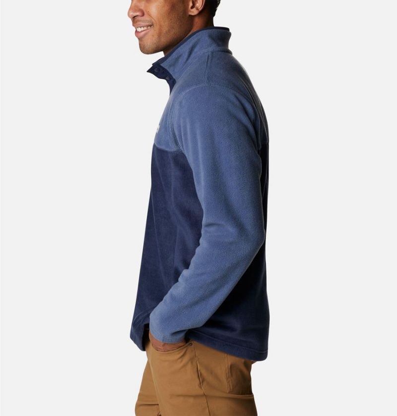 Columbia Steens Mountain Half Snap Fleece Men's Pullover Navy | MLZFDG-905