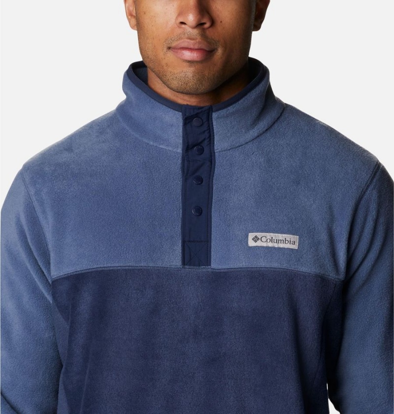Columbia Steens Mountain Half Snap Fleece Men's Pullover Navy | MLZFDG-905