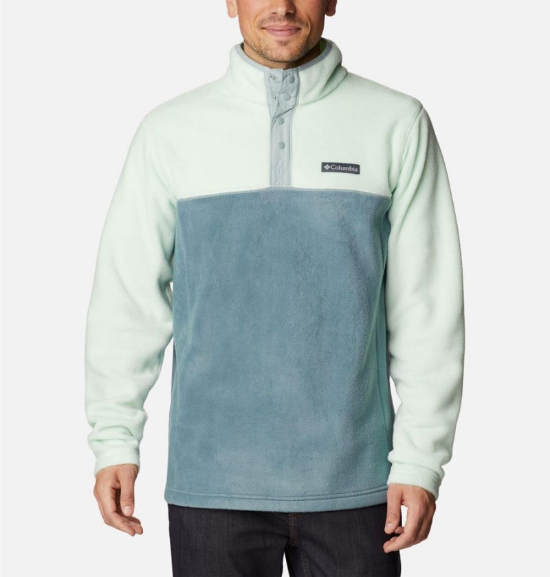 Columbia Steens Mountain Half Snap Fleece Men\'s Pullover Green | STBQUW-450