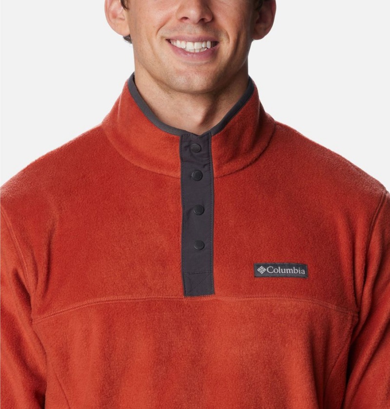Columbia Steens Mountain Half Snap Fleece Men's Pullover Red | WEIVQD-349