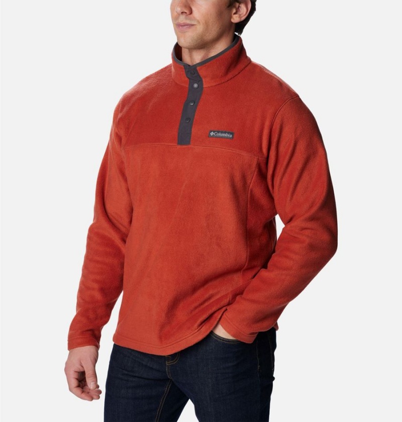 Columbia Steens Mountain Half Snap Fleece Men's Pullover Red | WEIVQD-349