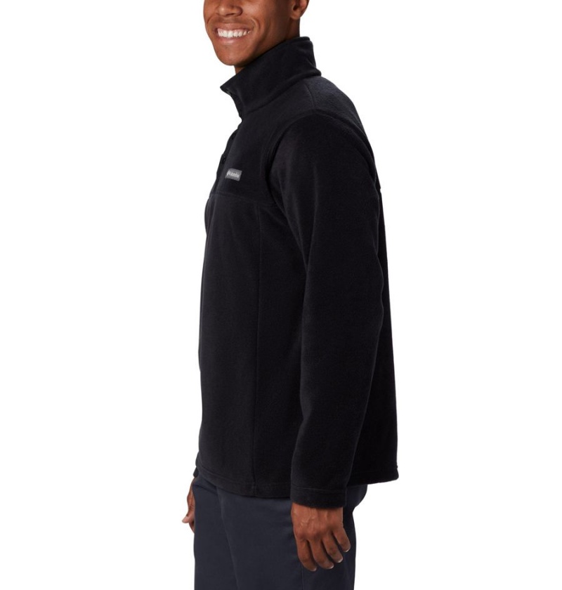 Columbia Steens Mountain Half Snap Fleece Men's Pullover Black | UBMXVF-297