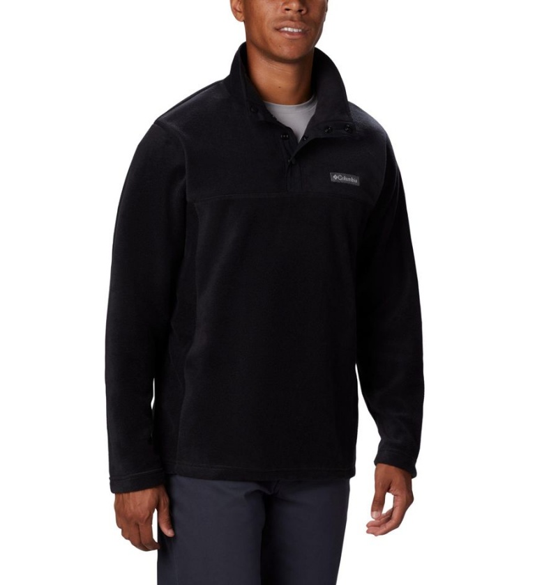 Columbia Steens Mountain Half Snap Fleece Men's Pullover Black | UBMXVF-297