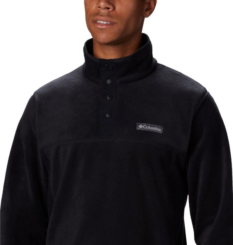 Columbia Steens Mountain Half Snap Fleece Men's Pullover Black | UBMXVF-297