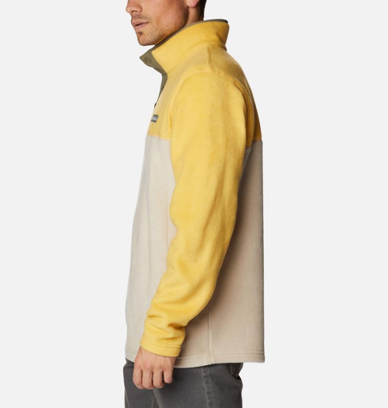 Columbia Steens Mountain Half Snap Fleece Men's Pullover Beige | WAYGBR-019