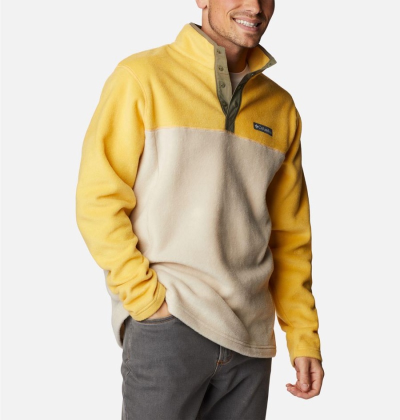 Columbia Steens Mountain Half Snap Fleece Men's Pullover Beige | WAYGBR-019