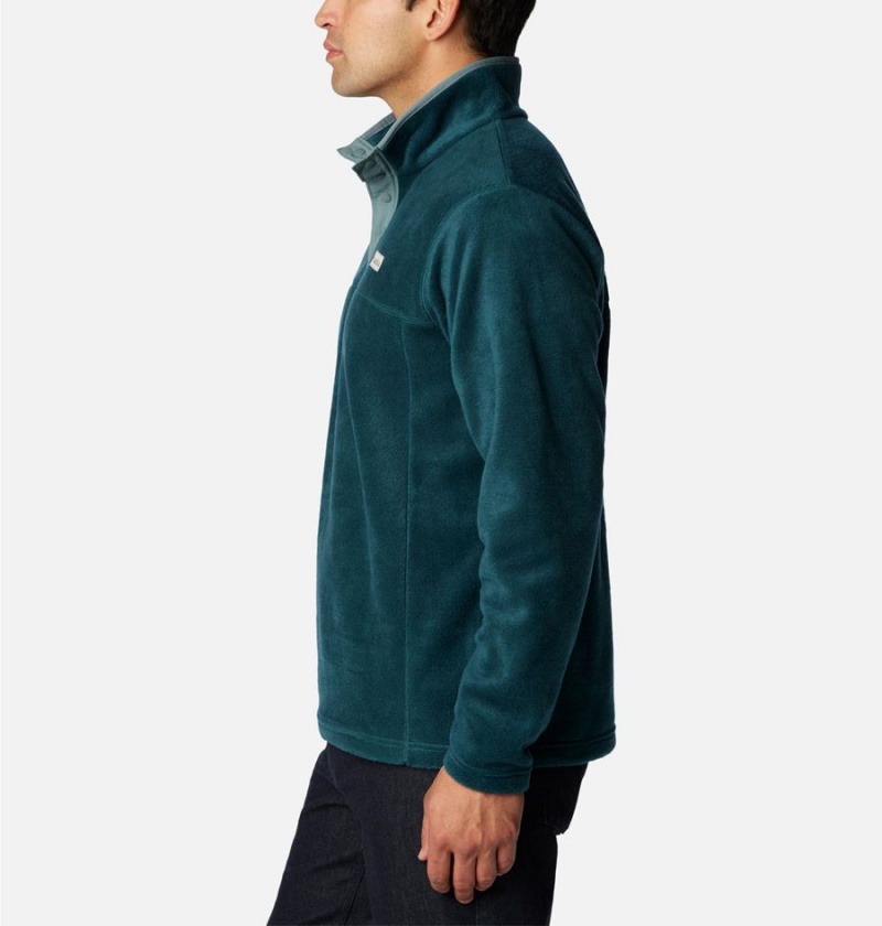 Columbia Steens Mountain Half Snap Fleece Men's Pullover Turquoise | TAEPGV-740