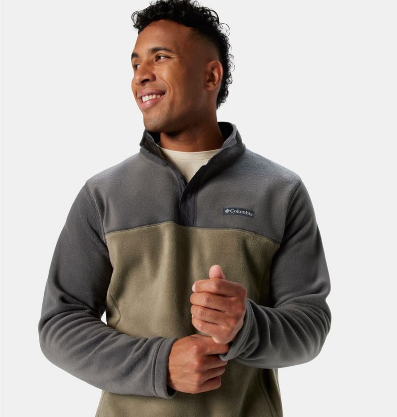Columbia Steens Mountain Half Snap Fleece Men's Pullover Green | IHKWDP-948