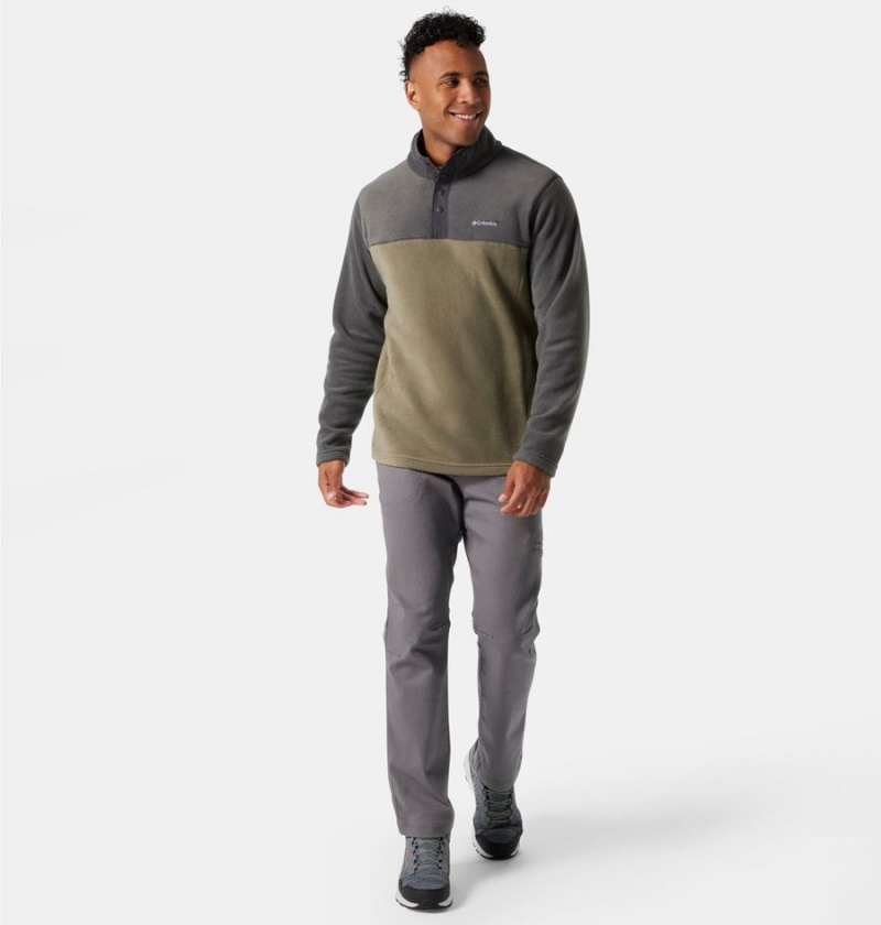 Columbia Steens Mountain Half Snap Fleece Men's Pullover Green | IHKWDP-948