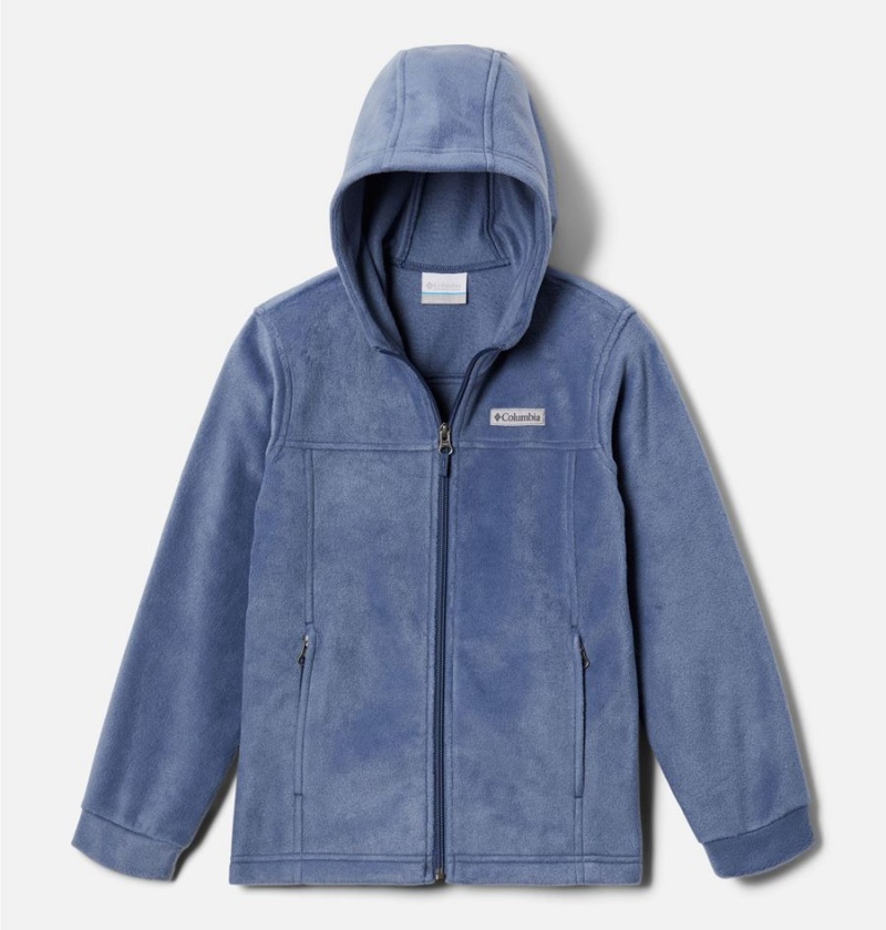 Columbia Steens Mountain II Fleece Hooded Kids\' Jacket Blue | OKLQTU-782