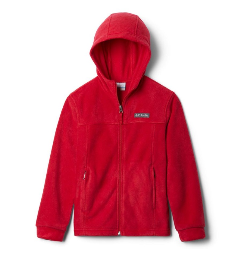 Columbia Steens Mountain II Fleece Hooded Kids\' Jacket Red | WCJRVX-058