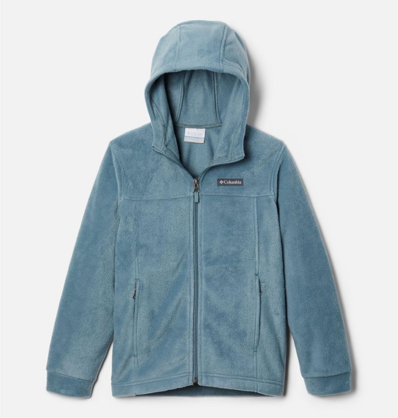 Columbia Steens Mountain II Fleece Hooded Kids\' Jacket Turquoise | JOFNTQ-538
