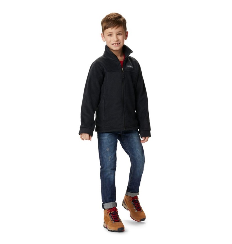 Columbia Steens Mountain II Fleece Kids' Jacket Black | VMLZCX-159