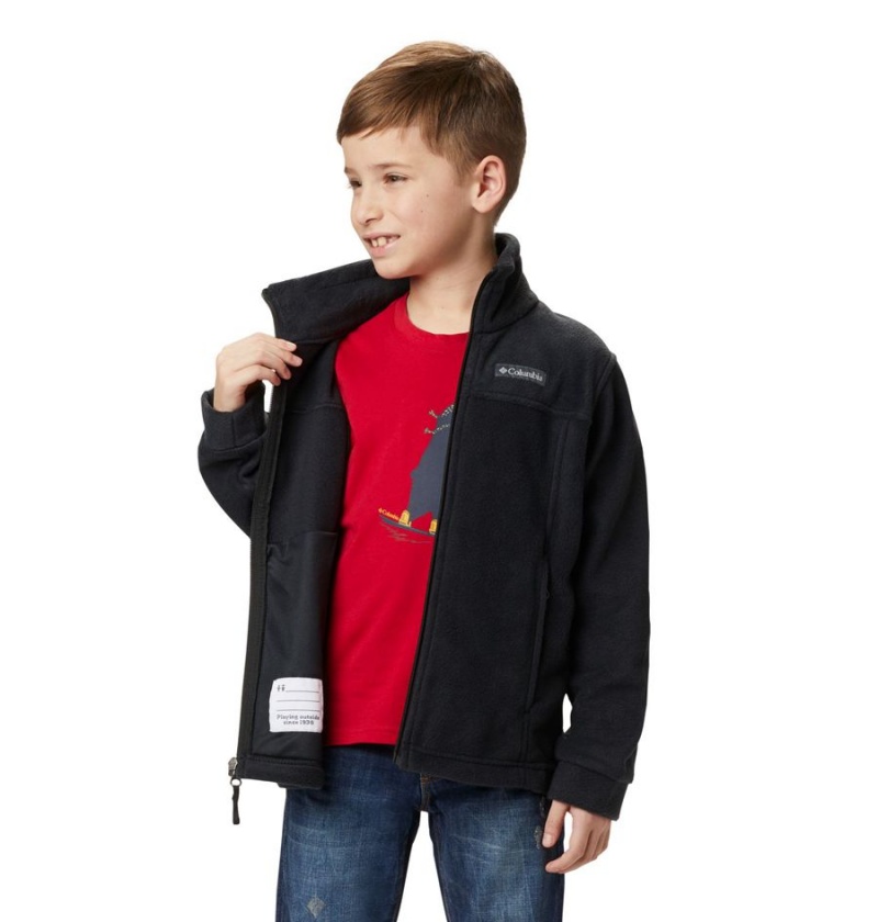 Columbia Steens Mountain II Fleece Kids' Jacket Black | VMLZCX-159