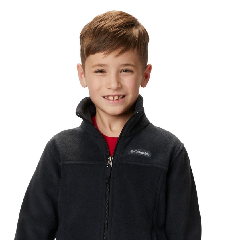 Columbia Steens Mountain II Fleece Kids' Jacket Black | VMLZCX-159