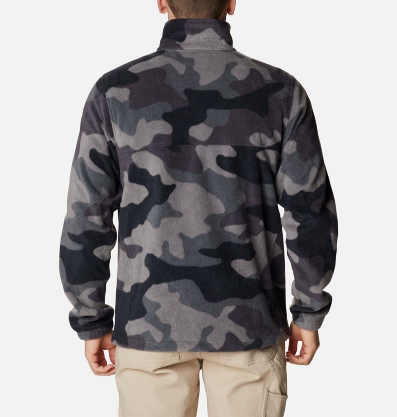 Columbia Steens Mountain Printed Men's Fleece Jacket Black | HCRISQ-359