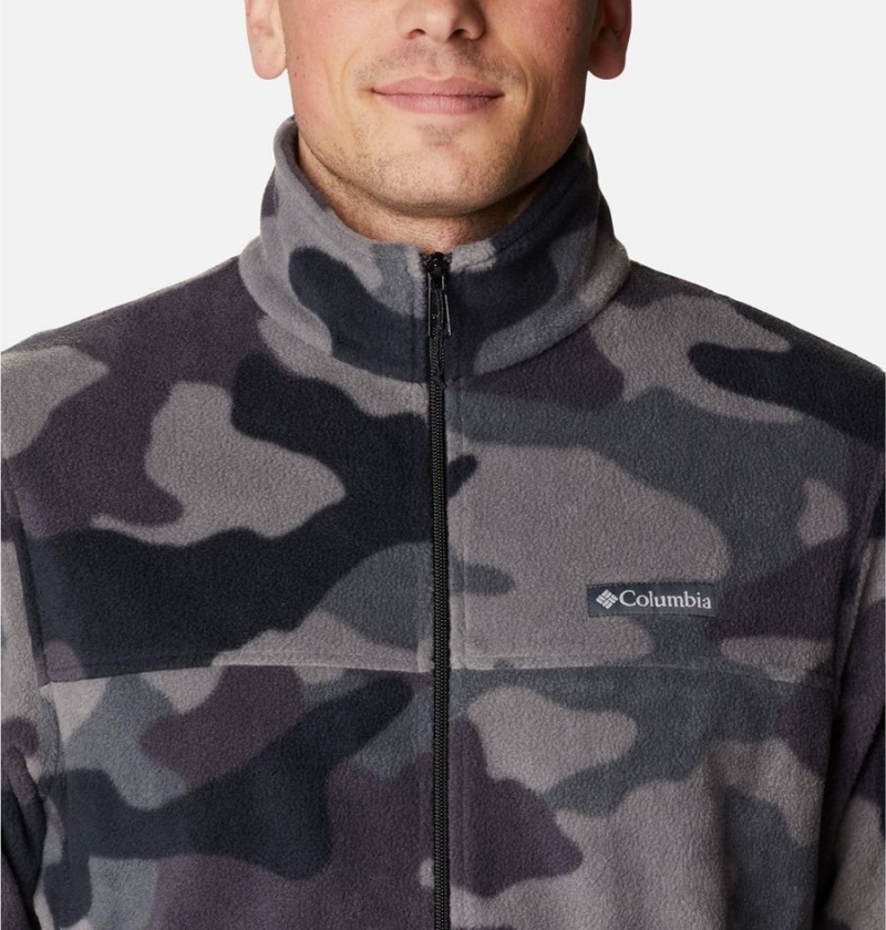 Columbia Steens Mountain Printed Men's Fleece Jacket Black | HCRISQ-359