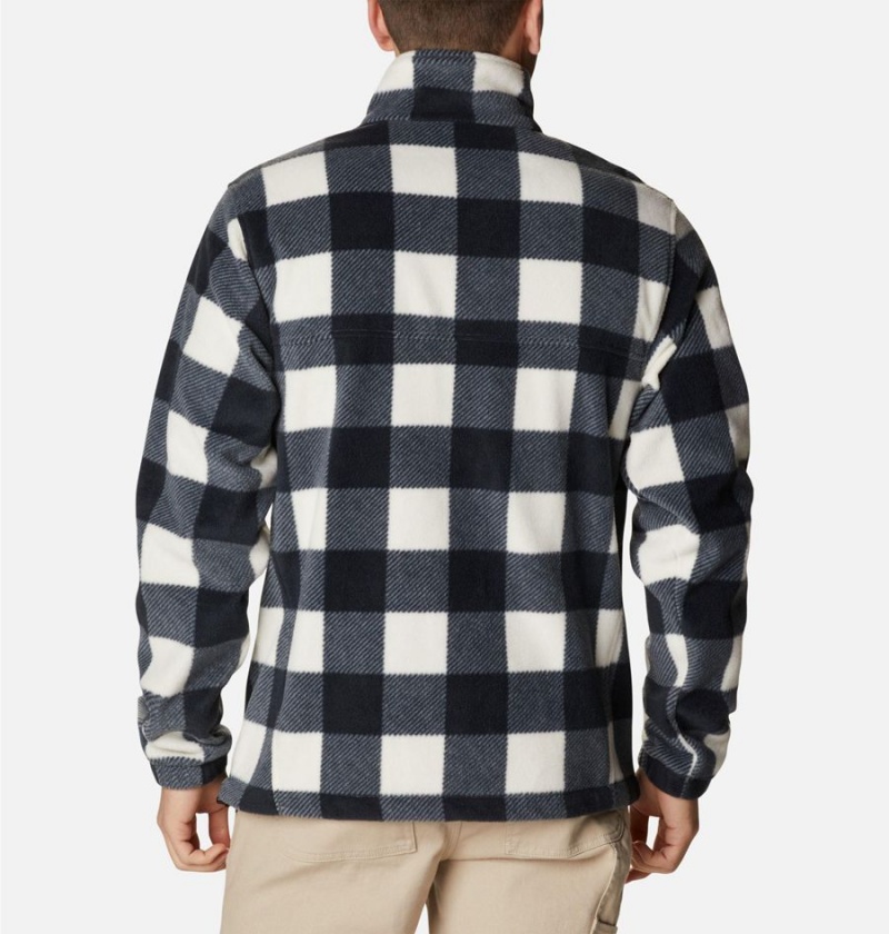 Columbia Steens Mountain Printed Men's Fleece Jacket Black | ZDJELH-485