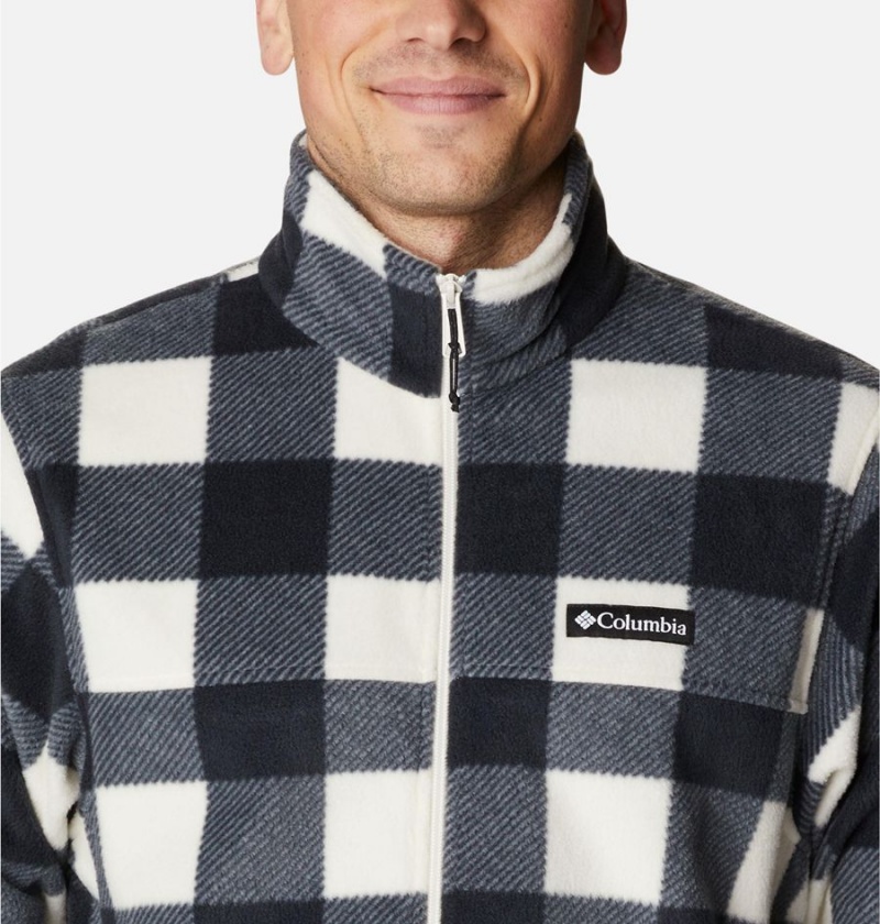 Columbia Steens Mountain Printed Men's Fleece Jacket Black | ZDJELH-485