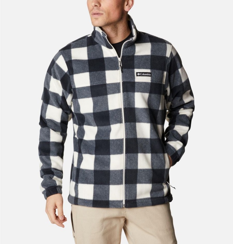 Columbia Steens Mountain Printed Men's Fleece Jacket Black | ZDJELH-485