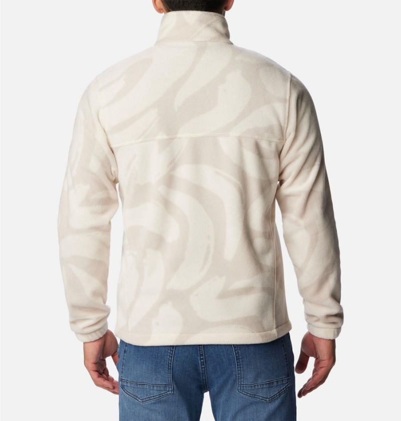 Columbia Steens Mountain Printed Men's Fleece Jacket Beige | IZEXJA-618
