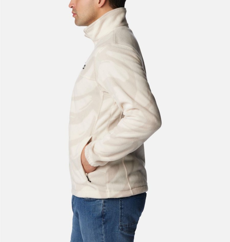 Columbia Steens Mountain Printed Men's Fleece Jacket Beige | IZEXJA-618