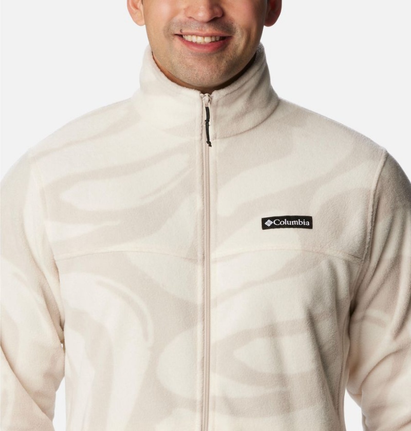 Columbia Steens Mountain Printed Men's Fleece Jacket Beige | IZEXJA-618
