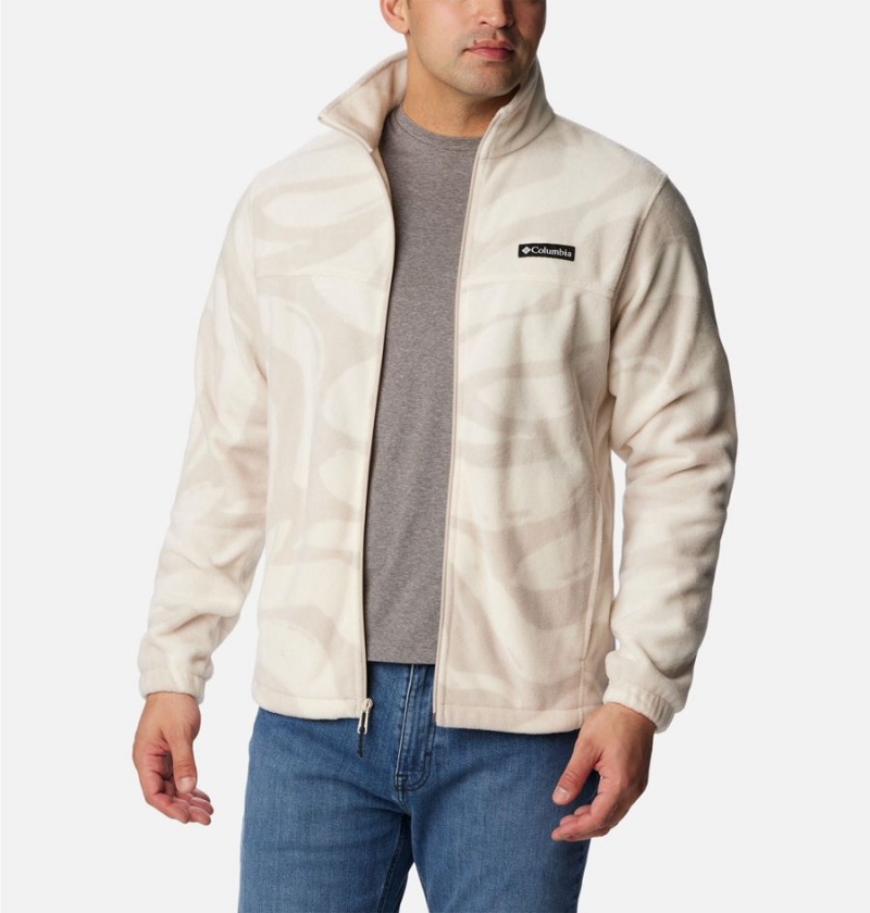 Columbia Steens Mountain Printed Men's Fleece Jacket Beige | IZEXJA-618