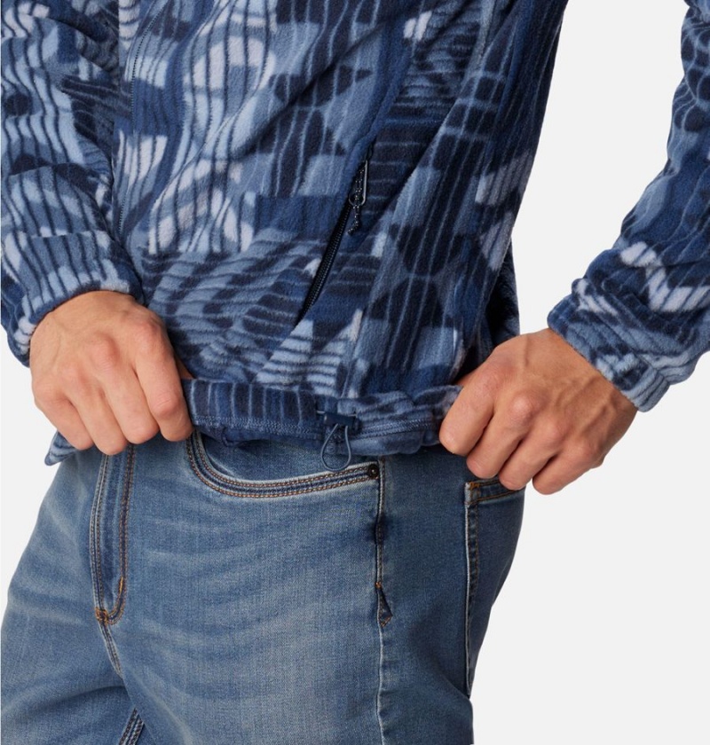 Columbia Steens Mountain Printed Men's Fleece Jacket Blue | MFLDRT-620