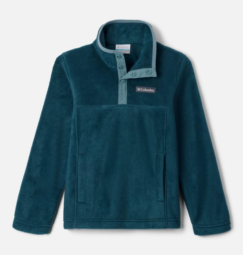 Columbia Steens Mountain Quarter Snap Pull-Over Kids\' Fleece Turquoise | BKDOWH-651