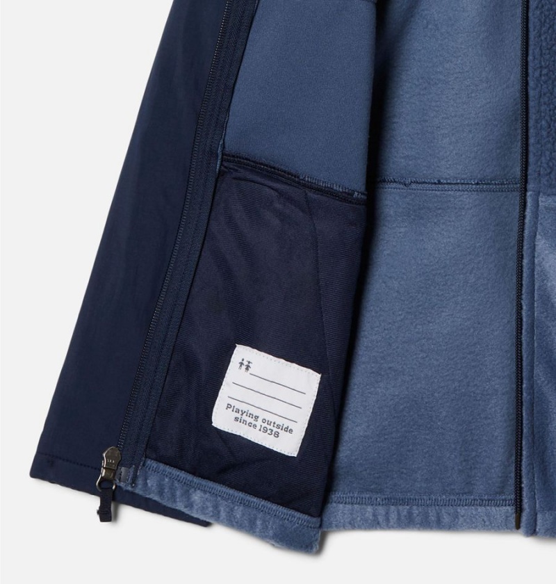 Columbia Steens Mtn Novelty Full Zip Fleece Kids' Hoodie Blue | HZBJAF-478