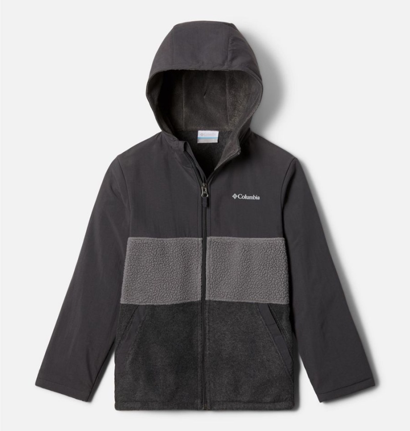 Columbia Steens Mtn Novelty Full Zip Fleece Kids\' Hoodie Grey | IEGLQK-835