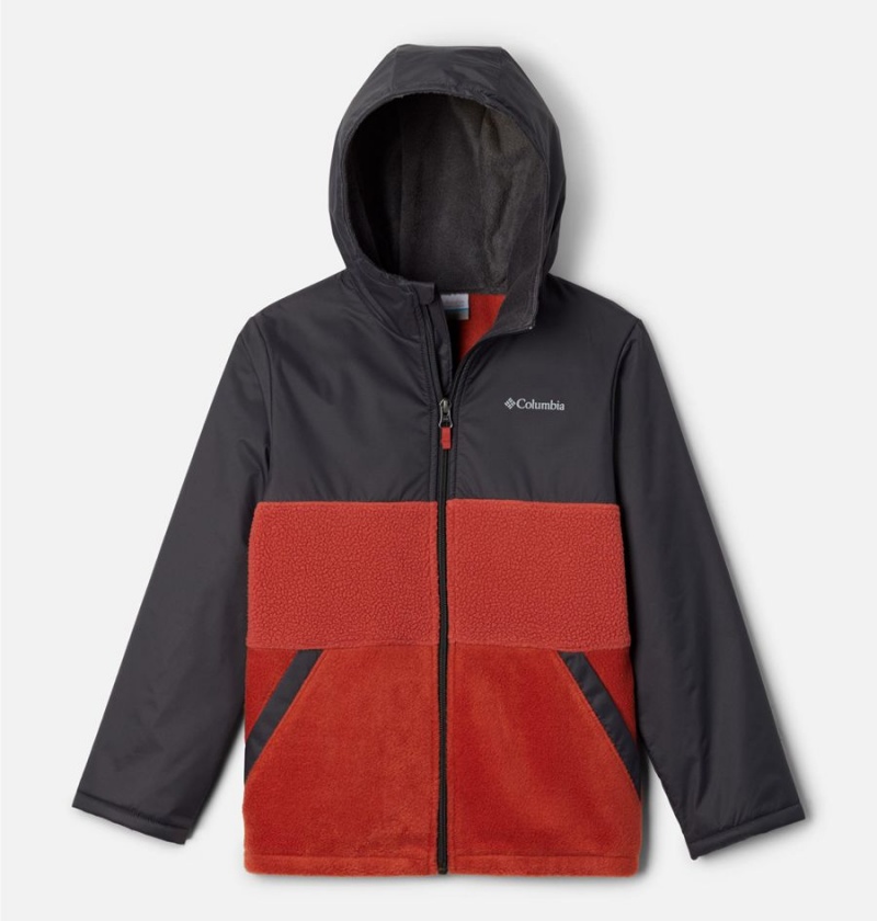 Columbia Steens Mtn Novelty Full Zip Fleece Kids\' Hoodie Red | OIFNTG-849