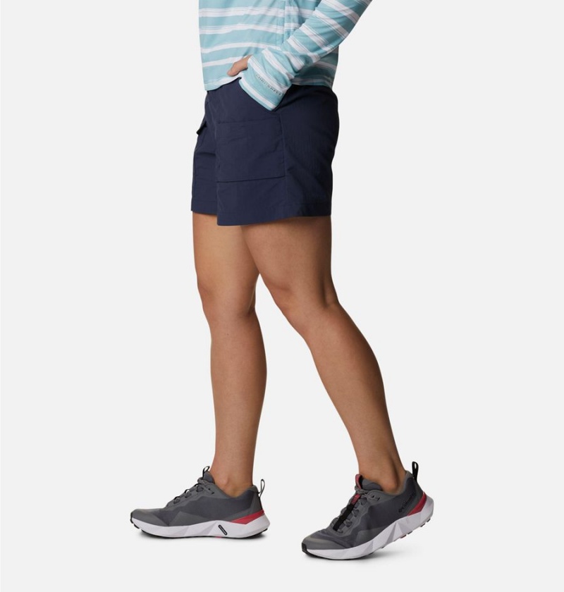 Columbia Summerdry Cargo Women's Shorts Navy | EUWJTX-896