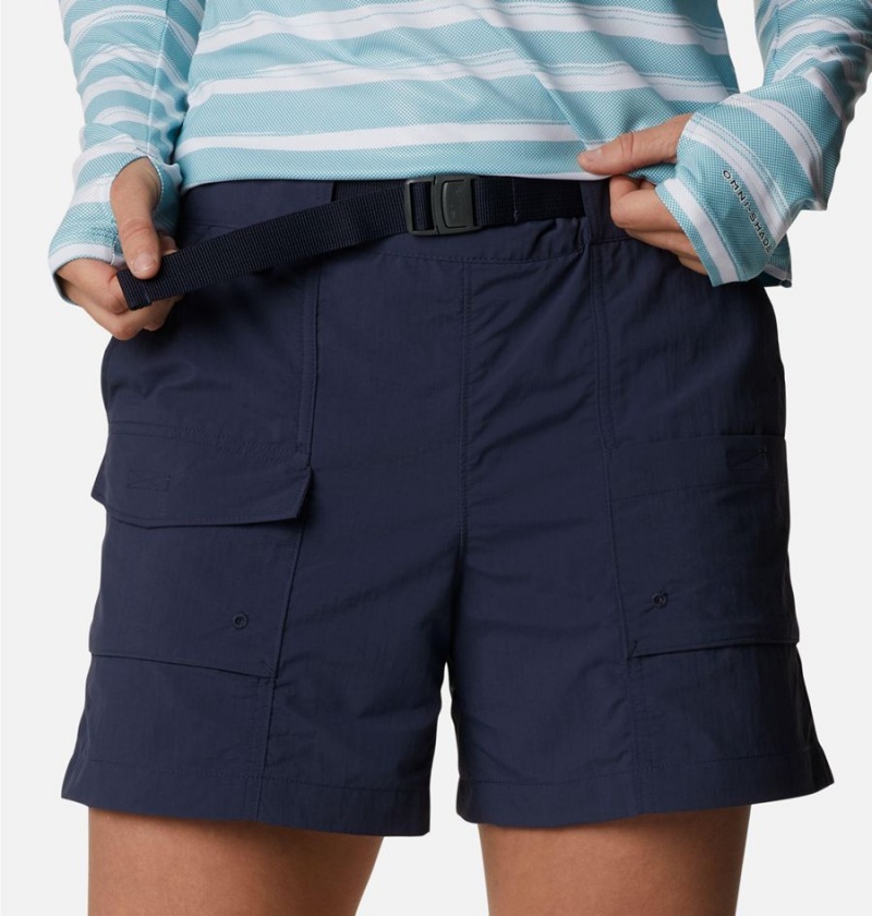 Columbia Summerdry Cargo Women's Shorts Navy | EUWJTX-896